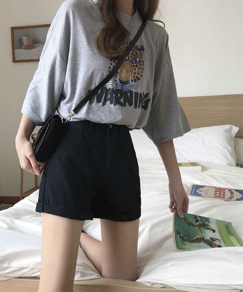 meJane(ミージェーン)の「カラーカツラギロールアップショートパンツ【ZOZOTOWN限定】(デニムパンツ・レディース・アイボリー/ブラック/スモークピンク・S/M)」の4枚目の写真