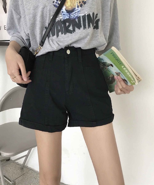 meJane(ミージェーン)の「カラーカツラギロールアップショートパンツ【ZOZOTOWN限定】(デニムパンツ・レディース・アイボリー/ブラック/スモークピンク・S/M)」の7枚目の写真