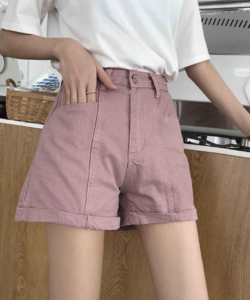 meJane(ミージェーン)の「カラーカツラギロールアップショートパンツ【ZOZOTOWN限定】(デニムパンツ・レディース・アイボリー/ブラック/スモークピンク・S/M)」の20枚目の写真