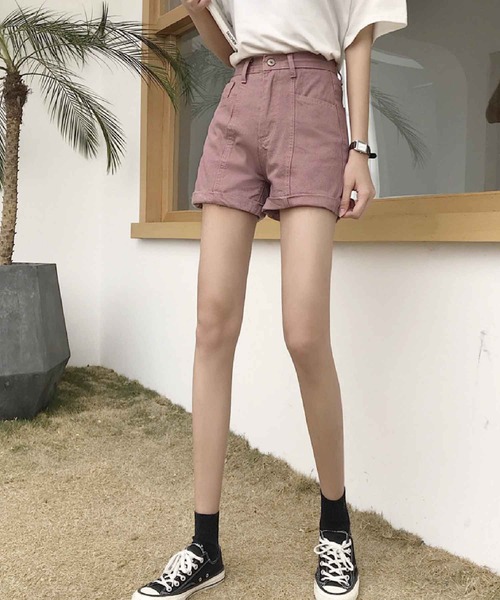 meJane(ミージェーン)の「カラーカツラギロールアップショートパンツ【ZOZOTOWN限定】(デニムパンツ・レディース・アイボリー/ブラック/スモークピンク・S/M)」の18枚目の写真