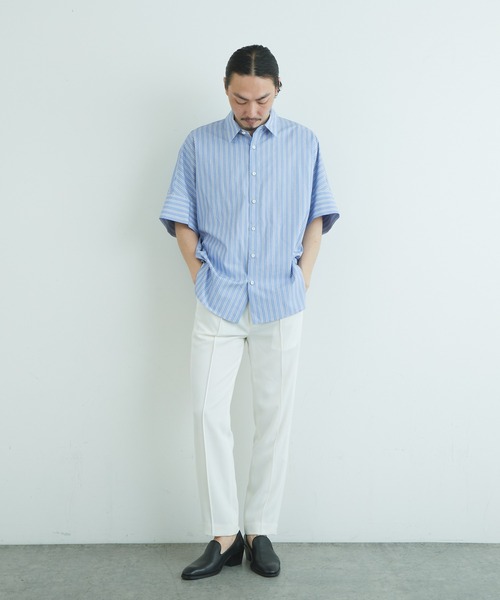 Lui's(ルイス)の「ネオクラシックピンタックスリムパンツ(スラックス・メンズ・オフホワイト/ブラック/グリーン・SMALL/MEDIUM)」の9枚目の写真