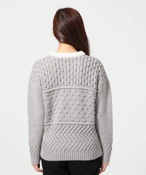 HARE（ハレ）の「3ゲージMIXガラニットプルオーバー【HARE】（ニット/セーター・レディース・オフホワイト/グレー/ボルドー・FREE）」の12枚目の写真