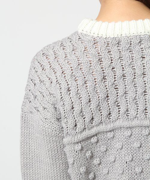 HARE（ハレ）の「3ゲージMIXガラニットプルオーバー【HARE】（ニット/セーター・レディース・オフホワイト/グレー/ボルドー・FREE）」の8枚目の写真
