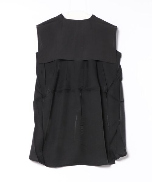 STYLEBLOCK（スタイルブロック）の「シアー取り外し衿付きクレープブラウス（シャツ/ブラウス・レディース・ブラック/テラコッタ/ホワイト/ブルー・M）」の5枚目の写真