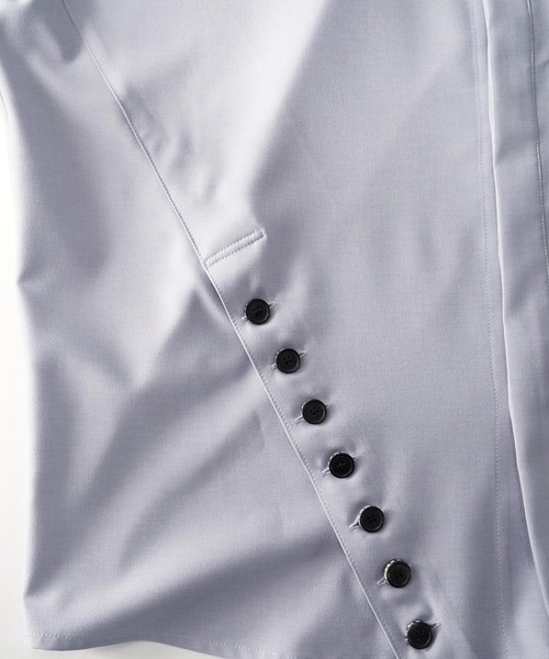 SHAREEF（シャリーフ）の「SIDE SLIT SHIRTS（シャツ/ブラウス・メンズ・ブラック/ホワイト/グレイッシュブルー・2/3/1）」の15枚目の写真