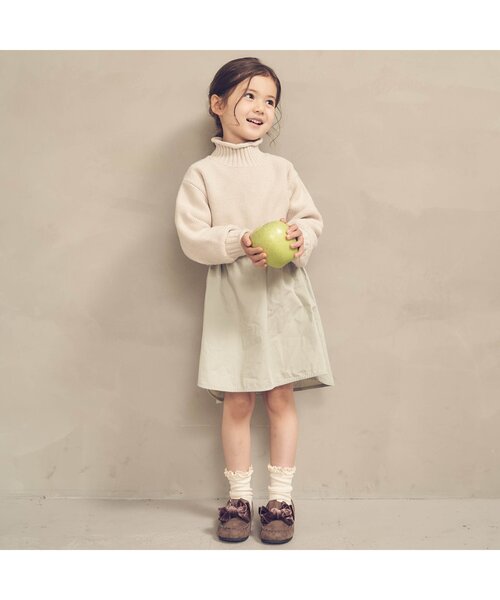 apres les cours（アプレレクール）の「リボンモカシン（モカシン/デッキシューズ・キッズ・ベージュ/ブラウン・17/16/15 /14/20/19/18）」の7枚目の写真