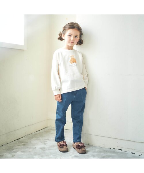 apres les cours（アプレレクール）の「リボンモカシン（モカシン/デッキシューズ・キッズ・ベージュ/ブラウン・17/16/15 /14/20/19/18）」の8枚目の写真