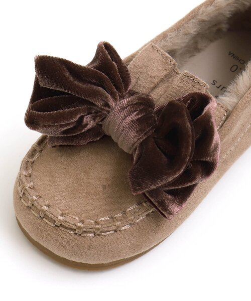 apres les cours（アプレレクール）の「リボンモカシン（モカシン/デッキシューズ・キッズ・ベージュ/ブラウン・17/16/15 /14/20/19/18）」の15枚目の写真