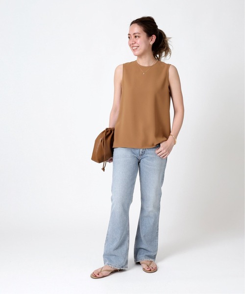 Deuxieme Classe(ドゥーズィエムクラス)の「Back satin ノースリーブ プルオーバー(シャツ/ブラウス・レディース・キャメル/テラコッタ・FREE)」の15枚目の写真