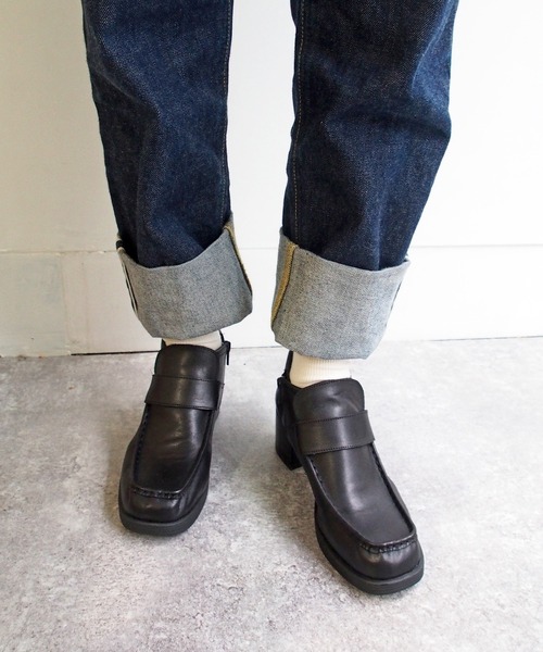 あしながおじさん（アシナガオジサン）の「厚底モカローファー　-0701113（ローファー・レディース・ブラック/ダークブラウン/グレー・22.5cm/23.5cm/24.5cm/23.0cm/24.0cm）」の14枚目の写真