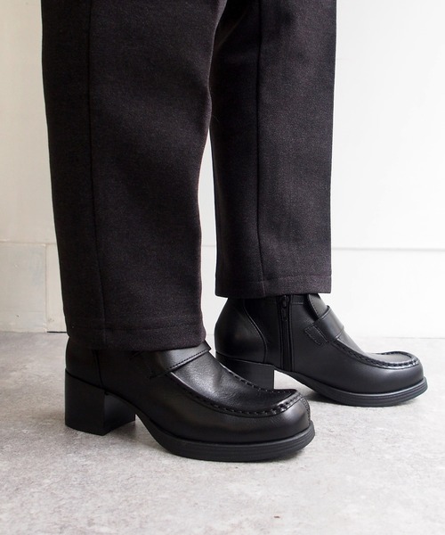 あしながおじさん（アシナガオジサン）の「厚底モカローファー　-0701113（ローファー・レディース・ブラック/ダークブラウン/グレー・22.5cm/23.5cm/24.5cm/23.0cm/24.0cm）」の16枚目の写真