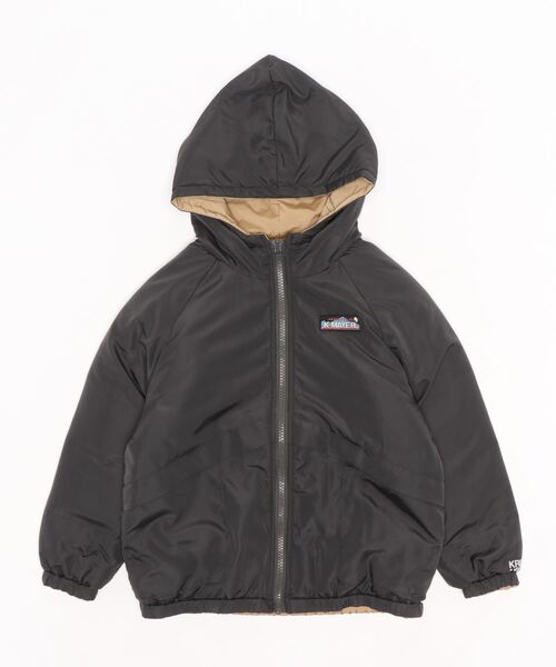 KRIFF MAYER Kid's Collection(クリフメイヤーキッズコレクション)の「ひっくり中綿JK(ナイロンジャケット・キッズ・レッド/チャコール/カーキ・160/150/130/170/140/120)」の2枚目の写真