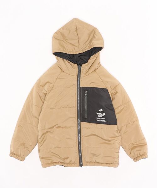 KRIFF MAYER Kid's Collection(クリフメイヤーキッズコレクション)の「ひっくり中綿JK(ナイロンジャケット・キッズ・レッド/チャコール/カーキ・160/150/130/170/140/120)」の7枚目の写真