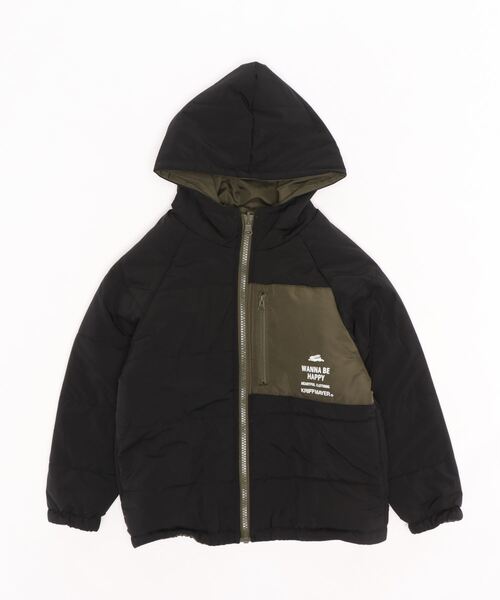 KRIFF MAYER Kid's Collection(クリフメイヤーキッズコレクション)の「ひっくり中綿JK(ナイロンジャケット・キッズ・レッド/チャコール/カーキ・160/150/130/170/140/120)」の4枚目の写真
