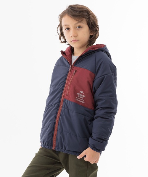 KRIFF MAYER Kid's Collection(クリフメイヤーキッズコレクション)の「ひっくり中綿JK(ナイロンジャケット・キッズ・レッド/チャコール/カーキ・160/150/130/170/140/120)」の9枚目の写真