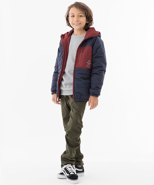 KRIFF MAYER Kid's Collection(クリフメイヤーキッズコレクション)の「ひっくり中綿JK(ナイロンジャケット・キッズ・レッド/チャコール/カーキ・160/150/130/170/140/120)」の12枚目の写真