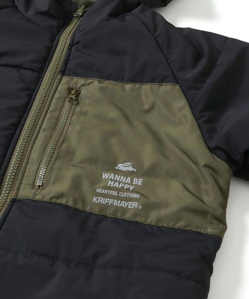 KRIFF MAYER Kid's Collection(クリフメイヤーキッズコレクション)の「ひっくり中綿JK(ナイロンジャケット・キッズ・レッド/チャコール/カーキ・160/150/130/170/140/120)」の16枚目の写真