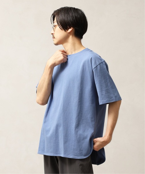 417 EDIFICE（フォーワンセブンエディフィス）の「オーバーサイズラウンドTシャツ（Tシャツ/カットソー・メンズ・ブラック/ベージュ/イエロー/ホワイト/オレンジ/サックスブルー・MEDIUM/LARGE/SMALL）」の5枚目の写真