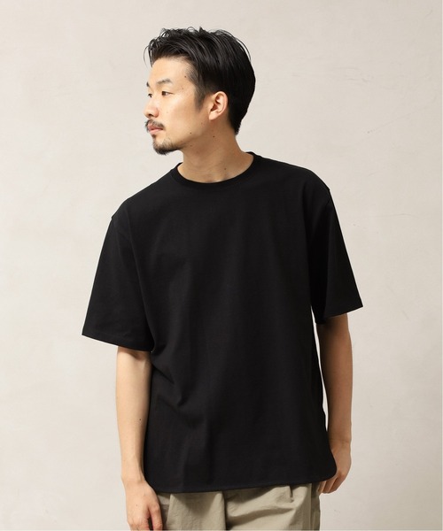 417 EDIFICE（フォーワンセブンエディフィス）の「オーバーサイズラウンドTシャツ（Tシャツ/カットソー・メンズ・ブラック/ベージュ/イエロー/ホワイト/オレンジ/サックスブルー・MEDIUM/LARGE/SMALL）」の3枚目の写真