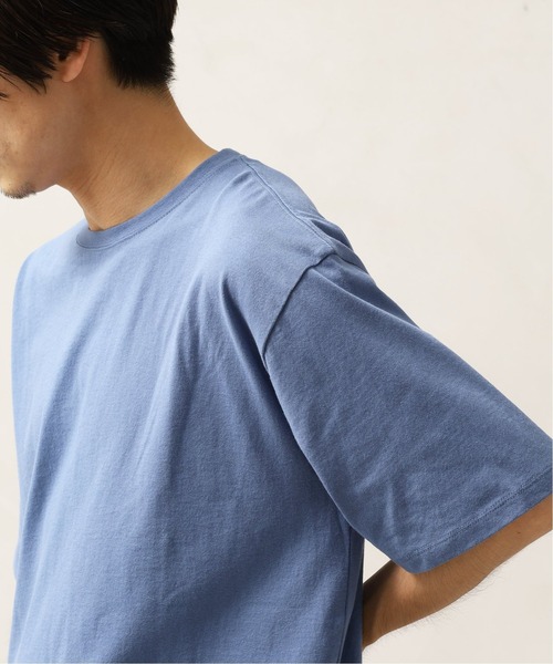 417 EDIFICE（フォーワンセブンエディフィス）の「オーバーサイズラウンドTシャツ（Tシャツ/カットソー・メンズ・ブラック/ベージュ/イエロー/ホワイト/オレンジ/サックスブルー・MEDIUM/LARGE/SMALL）」の10枚目の写真