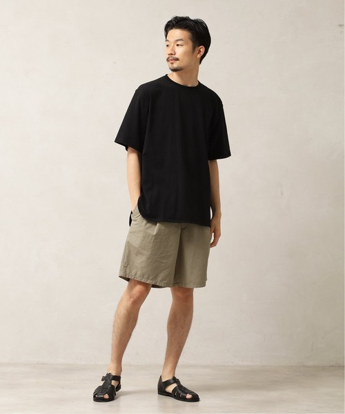 417 EDIFICE（フォーワンセブンエディフィス）の「オーバーサイズラウンドTシャツ（Tシャツ/カットソー・メンズ・ブラック/ベージュ/イエロー/ホワイト/オレンジ/サックスブルー・MEDIUM/LARGE/SMALL）」の14枚目の写真