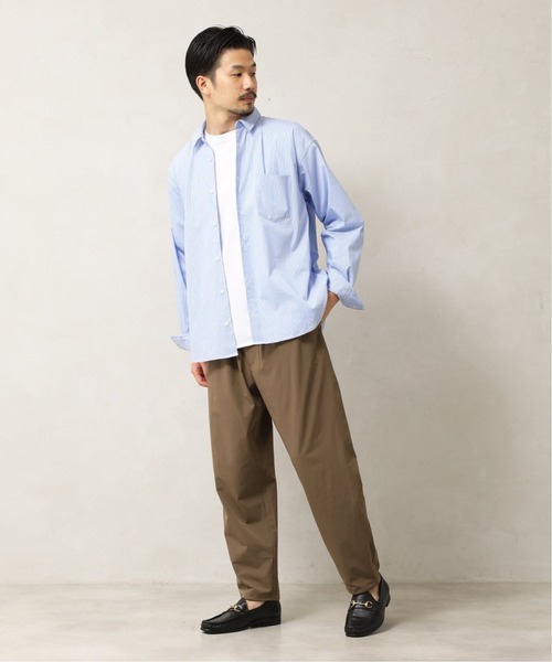 417 EDIFICE（フォーワンセブンエディフィス）の「オーバーサイズラウンドTシャツ（Tシャツ/カットソー・メンズ・ブラック/ベージュ/イエロー/ホワイト/オレンジ/サックスブルー・MEDIUM/LARGE/SMALL）」の20枚目の写真