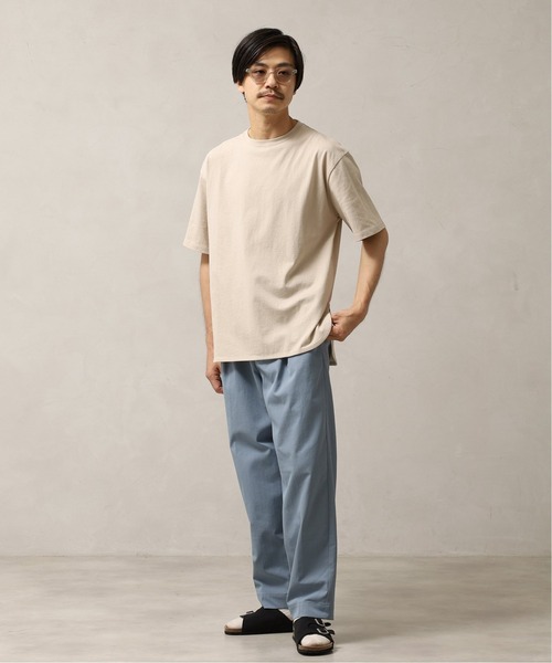 417 EDIFICE（フォーワンセブンエディフィス）の「オーバーサイズラウンドTシャツ（Tシャツ/カットソー・メンズ・ブラック/ベージュ/イエロー/ホワイト/オレンジ/サックスブルー・MEDIUM/LARGE/SMALL）」の15枚目の写真