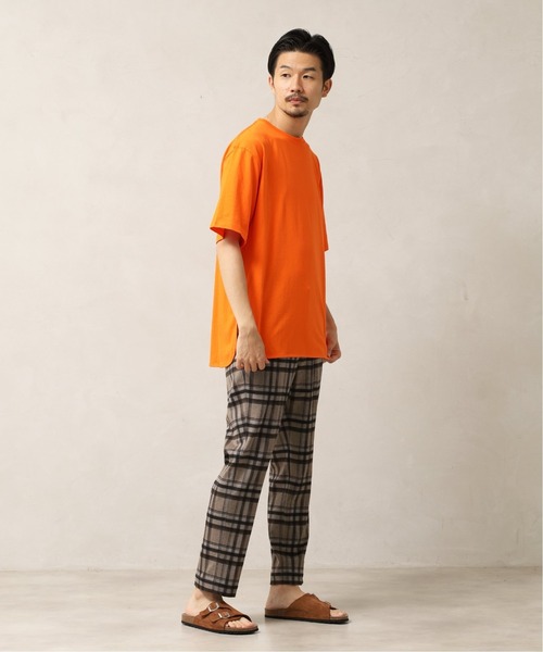 417 EDIFICE（フォーワンセブンエディフィス）の「オーバーサイズラウンドTシャツ（Tシャツ/カットソー・メンズ・ブラック/ベージュ/イエロー/ホワイト/オレンジ/サックスブルー・MEDIUM/LARGE/SMALL）」の17枚目の写真