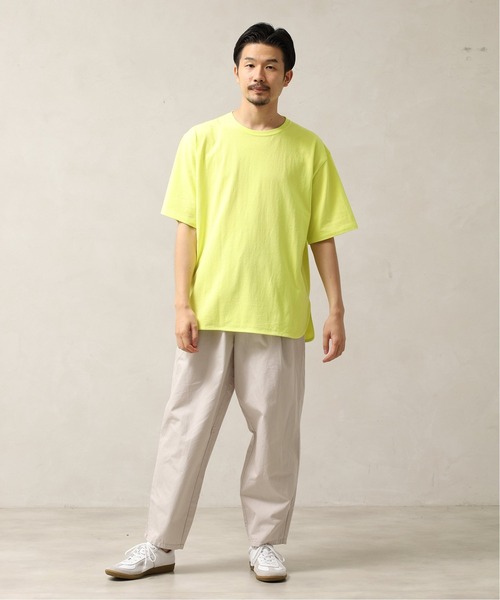 417 EDIFICE（フォーワンセブンエディフィス）の「オーバーサイズラウンドTシャツ（Tシャツ/カットソー・メンズ・ブラック/ベージュ/イエロー/ホワイト/オレンジ/サックスブルー・MEDIUM/LARGE/SMALL）」の19枚目の写真