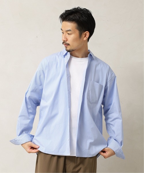 417 EDIFICE（フォーワンセブンエディフィス）の「オーバーサイズラウンドTシャツ（Tシャツ/カットソー・メンズ・ブラック/ベージュ/イエロー/ホワイト/オレンジ/サックスブルー・MEDIUM/LARGE/SMALL）」の21枚目の写真