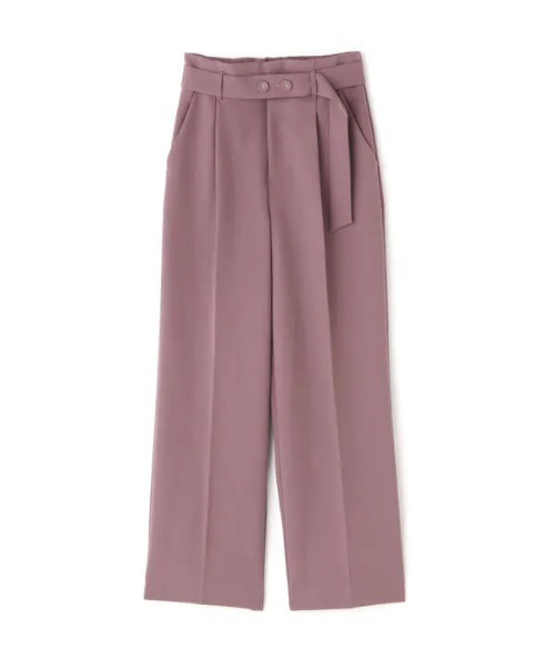 N.（N. Natural Beauty Basic）（エヌエヌナチュラルビューティーベーシック）の「◆ボタンベルト付ストレートパンツ（その他パンツ・レディース・イエロー/モカ/スモークピンク・MEDIUM）」の17枚目の写真