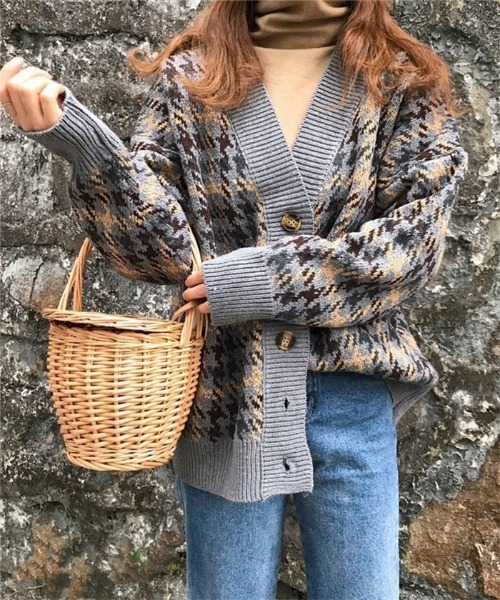 MAISON DE THERESE(メゾン ド テレーズ)の「ビッグシルエット配色 ニットカーディガン(カーディガン/ボレロ・レディース・A/B・FREE)」の13枚目の写真