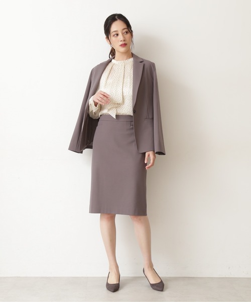 NATURAL BEAUTY BASIC（ナチュラルビューティーベーシック）の「ＷＥＢ限定ドビープリントボウブラウス/0171210906（シャツ/ブラウス・レディース・ホワイト系その他/グリーン系その他/ブラック系その他・MEDIUM/SMALL）」の6枚目の写真