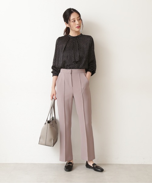 NATURAL BEAUTY BASIC（ナチュラルビューティーベーシック）の「ＷＥＢ限定ドビープリントボウブラウス/0171210906（シャツ/ブラウス・レディース・ホワイト系その他/グリーン系その他/ブラック系その他・MEDIUM/SMALL）」の15枚目の写真