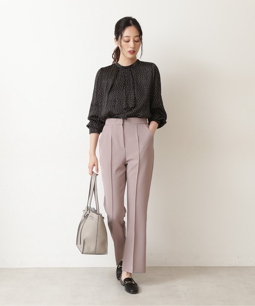 NATURAL BEAUTY BASIC（ナチュラルビューティーベーシック）の「ＷＥＢ限定ドビープリントボウブラウス/0171210906（シャツ/ブラウス・レディース・ホワイト系その他/グリーン系その他/ブラック系その他・MEDIUM/SMALL）」の16枚目の写真