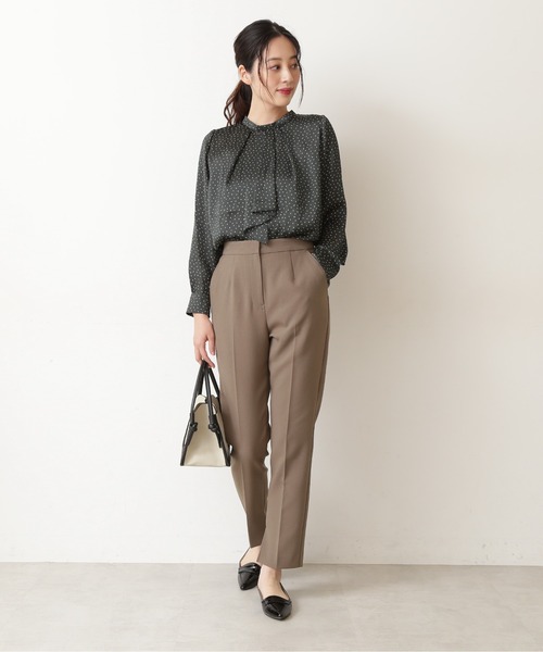 NATURAL BEAUTY BASIC（ナチュラルビューティーベーシック）の「ＷＥＢ限定ドビープリントボウブラウス/0171210906（シャツ/ブラウス・レディース・ホワイト系その他/グリーン系その他/ブラック系その他・MEDIUM/SMALL）」の20枚目の写真