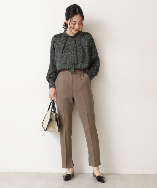 NATURAL BEAUTY BASIC（ナチュラルビューティーベーシック）の「ＷＥＢ限定ドビープリントボウブラウス/0171210906（シャツ/ブラウス・レディース・ホワイト系その他/グリーン系その他/ブラック系その他・MEDIUM/SMALL）」の21枚目の写真