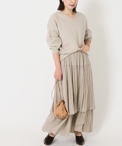 journal standard L'essage（ジャーナルスタンダードレサージュ）の「デシンティアードスカート◆（スカート・レディース・ベージュ/ブラック・FREE）」の10枚目の写真