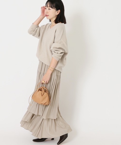journal standard L'essage（ジャーナルスタンダードレサージュ）の「デシンティアードスカート◆（スカート・レディース・ベージュ/ブラック・FREE）」の11枚目の写真