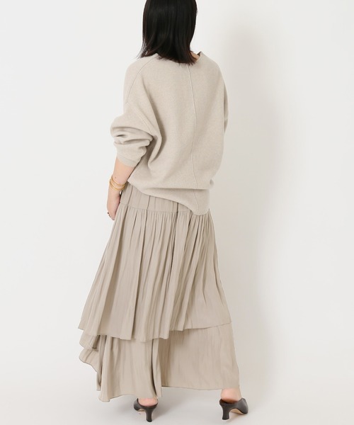 journal standard L'essage（ジャーナルスタンダードレサージュ）の「デシンティアードスカート◆（スカート・レディース・ベージュ/ブラック・FREE）」の13枚目の写真