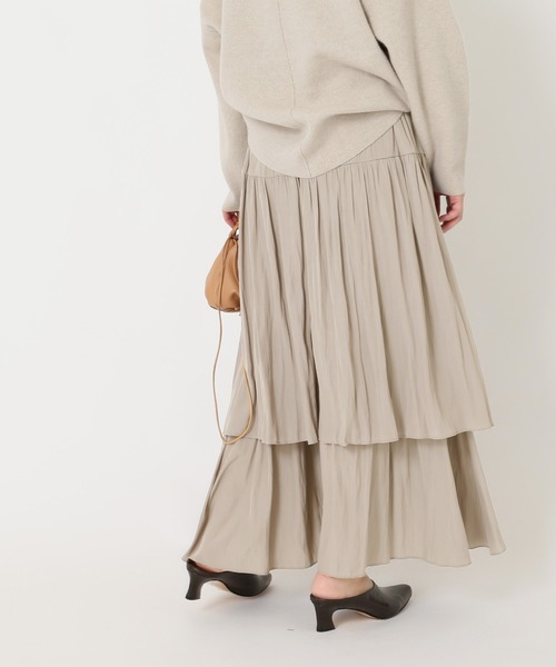 journal standard L'essage（ジャーナルスタンダードレサージュ）の「デシンティアードスカート◆（スカート・レディース・ベージュ/ブラック・FREE）」の16枚目の写真