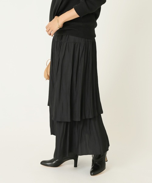 journal standard L'essage（ジャーナルスタンダードレサージュ）の「デシンティアードスカート◆（スカート・レディース・ベージュ/ブラック・FREE）」の8枚目の写真