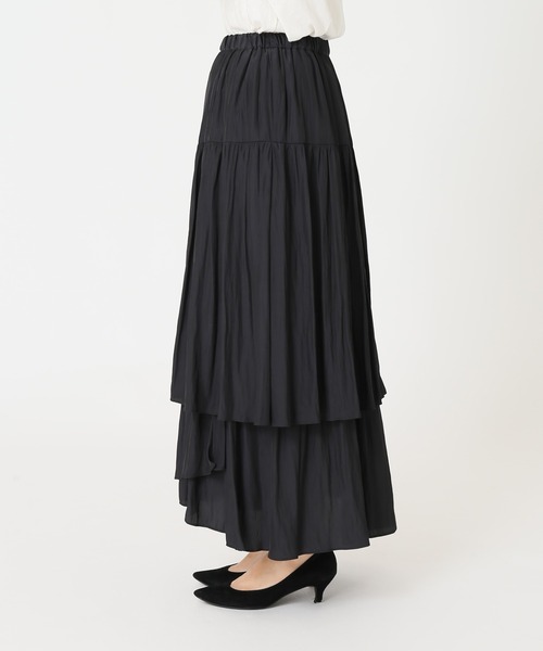 journal standard L'essage（ジャーナルスタンダードレサージュ）の「デシンティアードスカート◆（スカート・レディース・ベージュ/ブラック・FREE）」の19枚目の写真