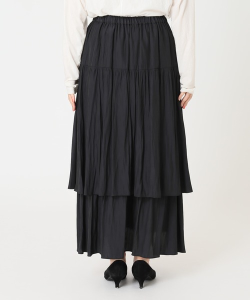 journal standard L'essage（ジャーナルスタンダードレサージュ）の「デシンティアードスカート◆（スカート・レディース・ベージュ/ブラック・FREE）」の20枚目の写真