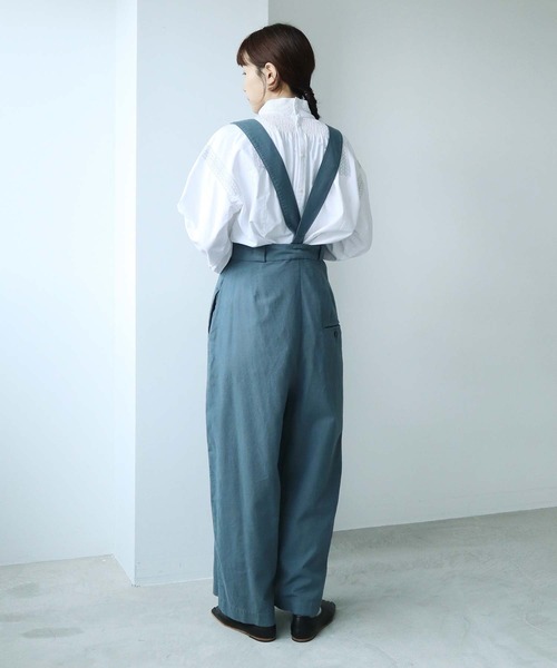 cardo fabrica(カルドファブリカ)の「ミシン飾りステッチ レース衿シャーリングブラウス(シャツ/ブラウス・レディース・ホワイト/ブラック・FREE)」の15枚目の写真