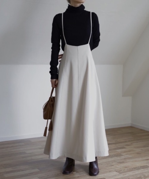 UNFIELD（アンフィールド）の「【UNFIELD TRキャミサロペットスカート】（スカート・レディース・ブラック/カーキ/アイボリー・FREE）」の2枚目の写真