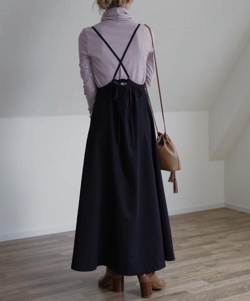 UNFIELD（アンフィールド）の「【UNFIELD TRキャミサロペットスカート】（スカート・レディース・ブラック/カーキ/アイボリー・FREE）」の3枚目の写真