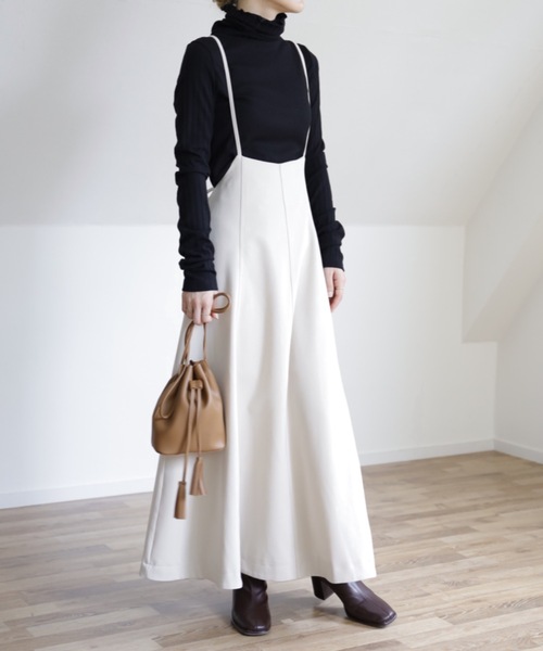 UNFIELD（アンフィールド）の「【UNFIELD TRキャミサロペットスカート】（スカート・レディース・ブラック/カーキ/アイボリー・FREE）」の7枚目の写真