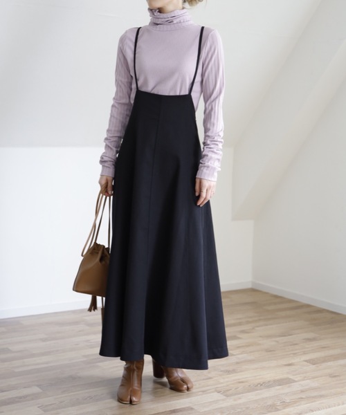 UNFIELD（アンフィールド）の「【UNFIELD TRキャミサロペットスカート】（スカート・レディース・ブラック/カーキ/アイボリー・FREE）」の5枚目の写真