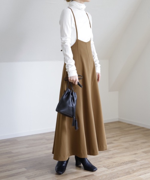 UNFIELD（アンフィールド）の「【UNFIELD TRキャミサロペットスカート】（スカート・レディース・ブラック/カーキ/アイボリー・FREE）」の6枚目の写真